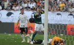 Corinthians consegue evitar gol do Palmeiras em lance do segundo tempo da partida