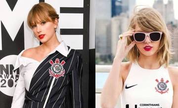 Taylor Swift é amuleto da sorte para o Corinthians? Entenda a relação entre a cantora e o clube (Montagem R7/Reprodução)