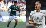 Richard Ríos x Matheus AraújoVencedor: Richard Ríos (Palmeiras), por 4 a 2O recém-contratado meio-campista palmeirense não sentiu o peso da camisa, e vem substituindo Raphael Veiga, afastado por lesão, em alto nível. Na visão da equipe, está melhor do que a promessa corintiana