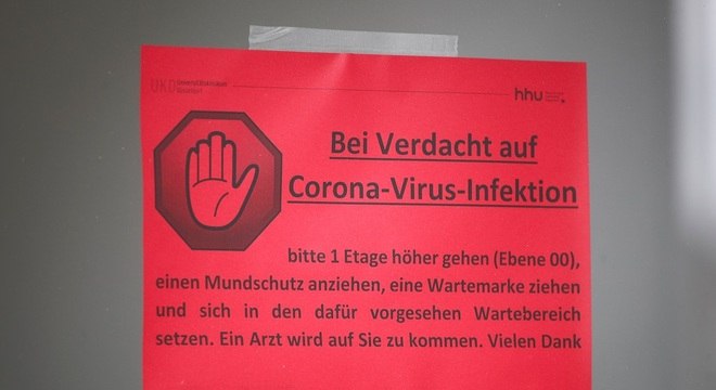 Aviso sobre o coronavírus na Alemanha