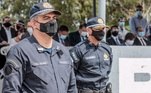O coronel Jorge Eduardo Naime durante a solenidade em que assumiu a chefia do Departamento Operacional da Polícia Militar (DOP)