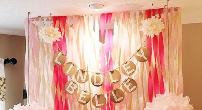 cortina de papel crepom