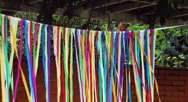 cortina de papel crepom 