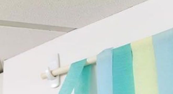 cortina de papel crepom em casa