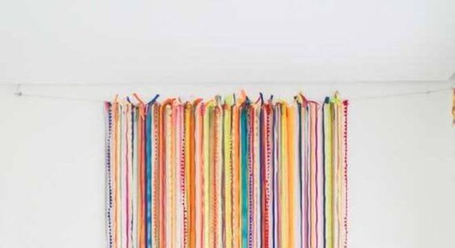 Cortina de papel crepom para festa junina