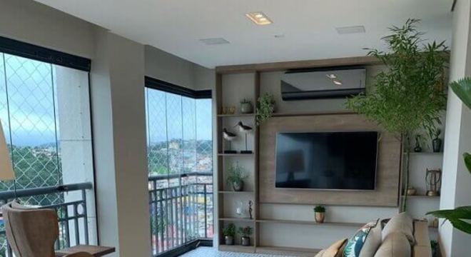 Cortina de vidro em ambiente integrado