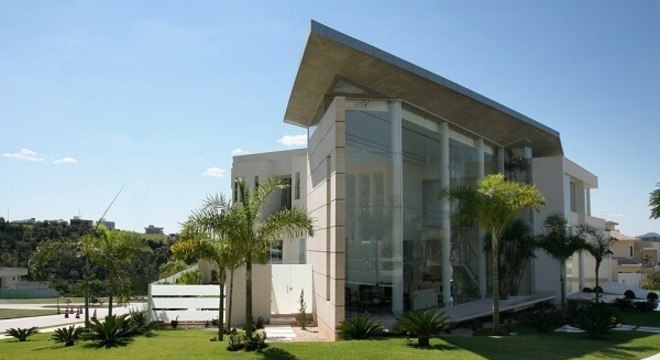 Cortina de vidro na casa