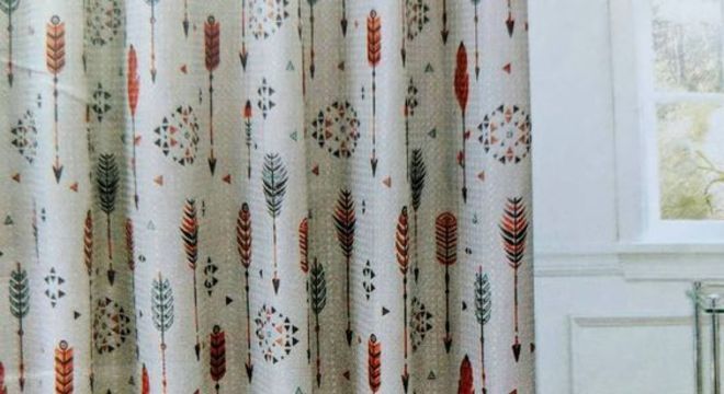 cortina para banheiro - cortina para banheira com flechas 