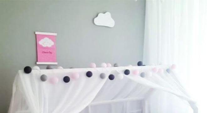 cortinas de voil para decorar a cama casinha