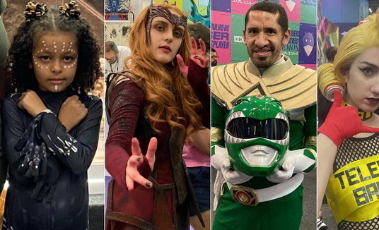Pantera Negra, Power Ranger verde e até Lady Gaga: veja alguns dos cosplays mais legais da CCXP (Eduardo Reis e Felipe Gladiador/R7)