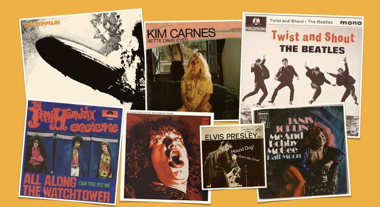 Led Zeppelin, Kim Carnes, The Beatles, Jimi Hendrix, Joe Cocker, Elvis Presley e Janis Joplin