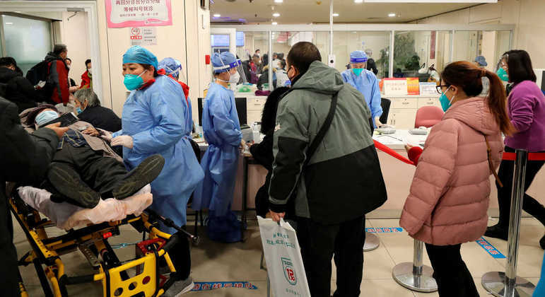 China enfrenta hospitais lotados e recorde de infecções pelo coronavírus
