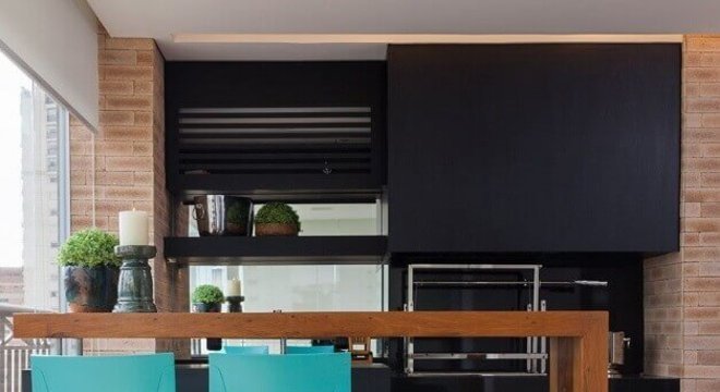 cozinha americana moderna decorada com tonel decorado