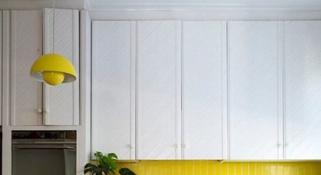 cozinha com azulejo para cozinha amarelo