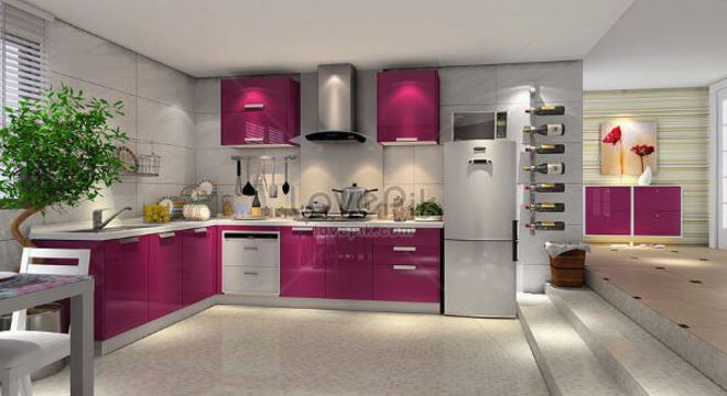 Cozinha fúcsia