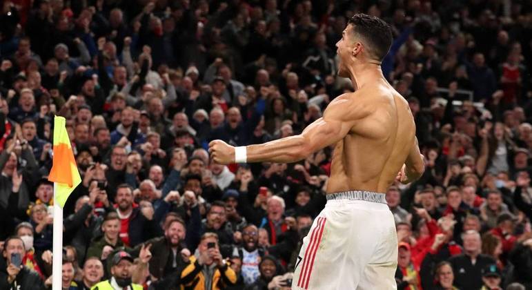 A vibração de Cristiano Ronaldo pelo triunfo do Manchester United
