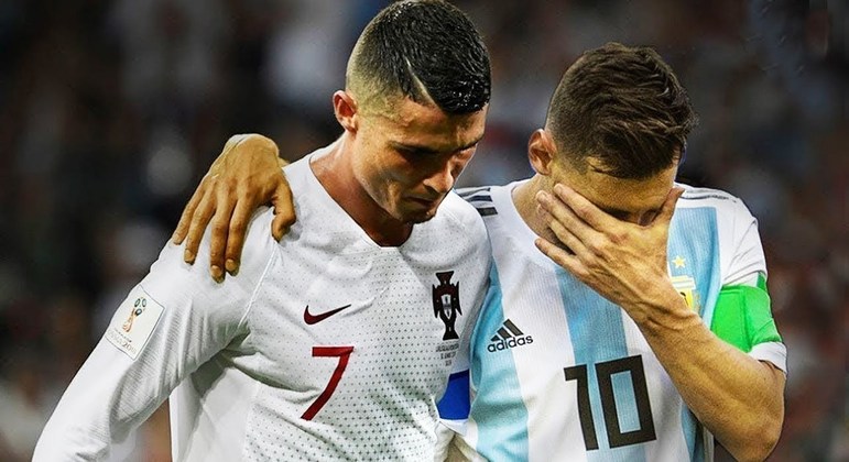 Cristiano Ronaldo e Leo Messi, num amistoso de 2014, Portugal 1 X 0
