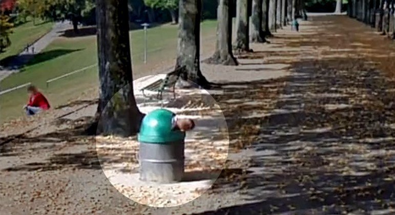 Criança entalada em lixeira foi flagrada em imagem do Google Earth
