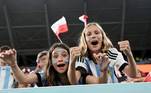 Estes pequenos 'hermanos' acompanharam in loco a vitória argentina contra a Polônia, que garantiu a seleção sul-americana em primeiro lugar do grupo C