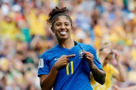 Cristiane comemora segundo gol do Brasil 