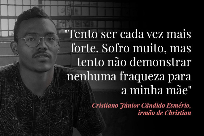 Cristiano Júnior Cândido, irmão de jogador morto na tragédia no Ninho do Urubu (Arte/ R7)