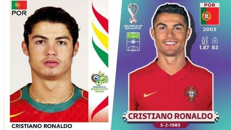 Cristiano Ronaldo (atacante – Portugal). Primeira aparição: 2006