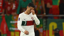 Cristiano Ronaldo chora após a eliminação de Portugal da Copa do Mundo