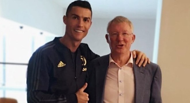Cristiano Ronaldo e Alex Ferguson, seu técnico nos tempos de United