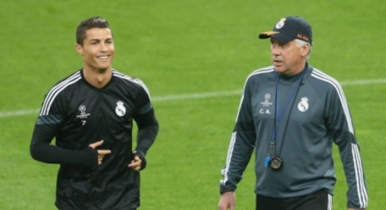 Cristiano Ronaldo e Carlo Ancelotti - Real Madrid