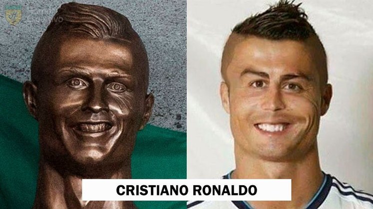 Cristiano Ronaldo ganhou uma arte do escultor Emanuel Santos.