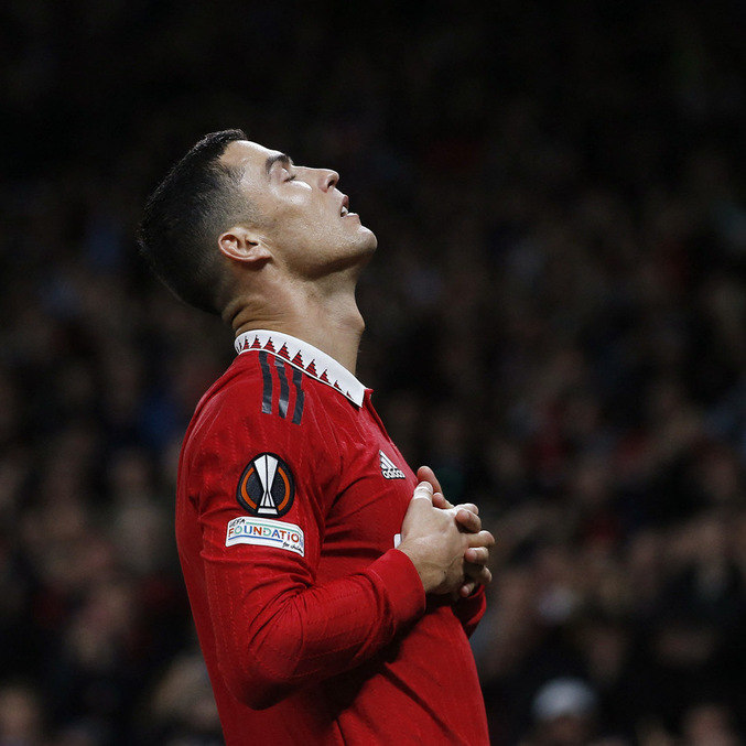 Cristiano Ronaldo marcou o terceiro gol do Manchester United no fim da partida, aos 81 minutos
