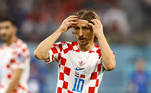 Modric arruma o cabelo na partida que define o terceiro colocado da Copa