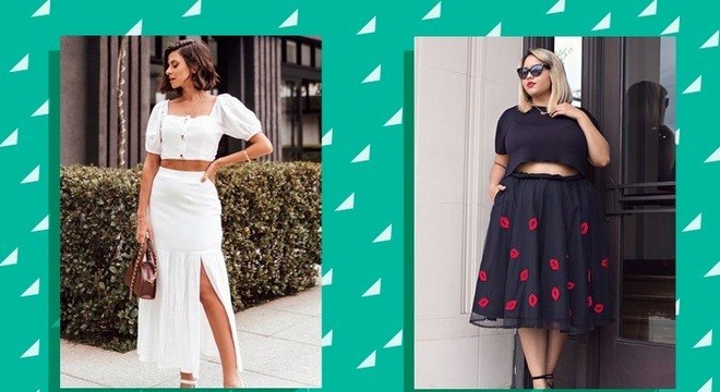 Cropped e saia midi: 7 maneiras de apostar na combinação estilosa