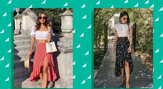 Cropped e saia midi: 7 maneiras de apostar na combinação estilosa