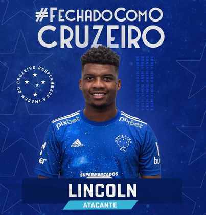 CRUZEIRO - Lincoln [foto] (atacante, Vissel Kobe), Wesley Gasolina (lateral-direito, Juventus), Chay (meia, Botafogo), Luis Felipe (zagueiro, PSV), Bruno Rodrigues (atacante, Famalicão) e Marquinhos Cipriano (lateral-esquerdo, Shakhtar Donetsk) 