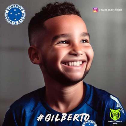 Cruzeiro: versão criança de Gilberto, criada com auxílio de inteligência artificial.