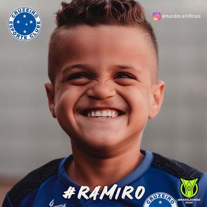 Cruzeiro: versão criança de  Ramiro, criada com auxílio de inteligência artificial.