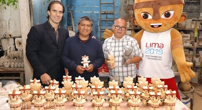 Atletas receberão estatuetas de argila inspiradas no mascote do Pan de Lima 2019