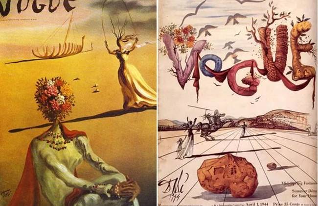 Dalí também produziu capas para a revista Vogue. Basta olhar para identificar imediatamente o estilo único do artista.