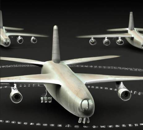 Com 'pegada' militar, esse outro avião aparece com seis turbinas no total, uma previsão que remete ao filme Avatar.