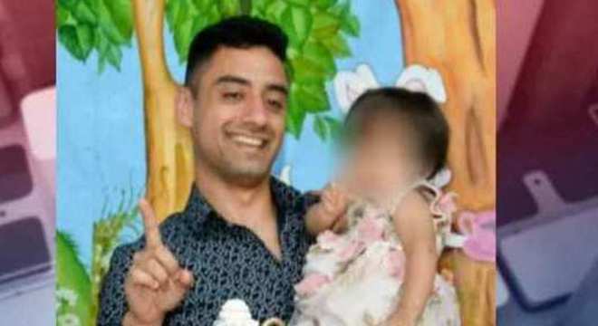 Daniel na festa de um ano de sua filha. A morte trágica ficará marcada