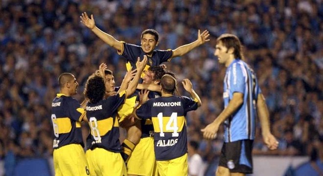2007 - Final da Libertadores. Boca campeão.
Ida: Boca Juniors 3 x 0 Grêmio
Volta: Grêmio 0 x 2 Boca Juniors
