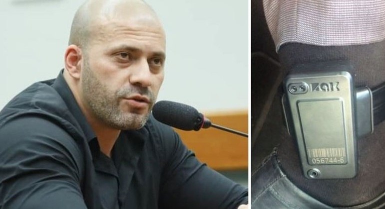 Deputado Daniel Silveira e tornozeleira eletrônica