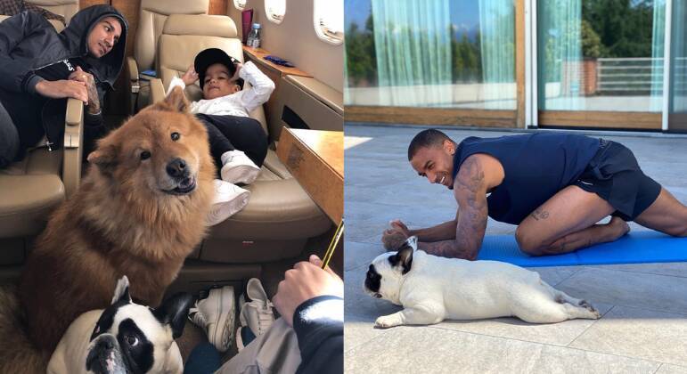 O lateral-direito Danilo tem três cachorros e sempre aparece com eles no Instagram