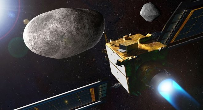 APL A nave DART tem a missão de se chocar contra o asteroide Dimorphos