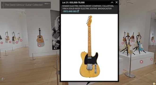 David Gilmour: mergulhe em exposição de guitarras em realidade virtual