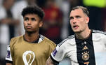 David Raum e Karim Adeyemi ficam atônitos com a eliminação da Alemanha da Copa