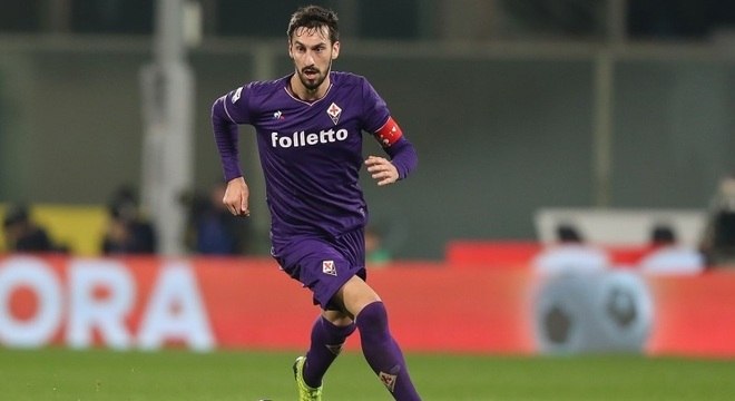 Davide Astori, que morreu aos 31 anos, em jogo da Fiorentina