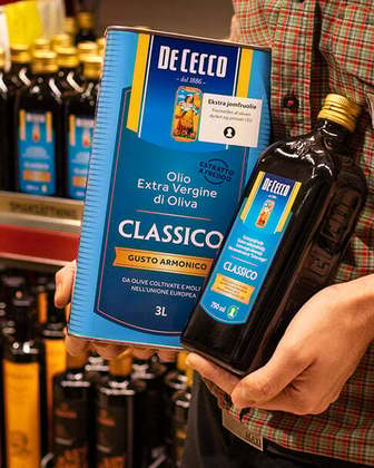De Cecco: A marca italiana tem aroma muito forte de fermentado, com bastante ranço e sem picância. Preço aproximado: R$ 37