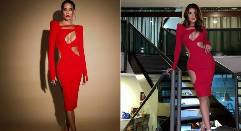 Deborah Secco e Eslovênia Marques com o mesmo look